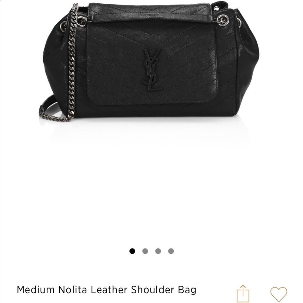 Yves Saint Laurent Black Leather Shoulder Bag